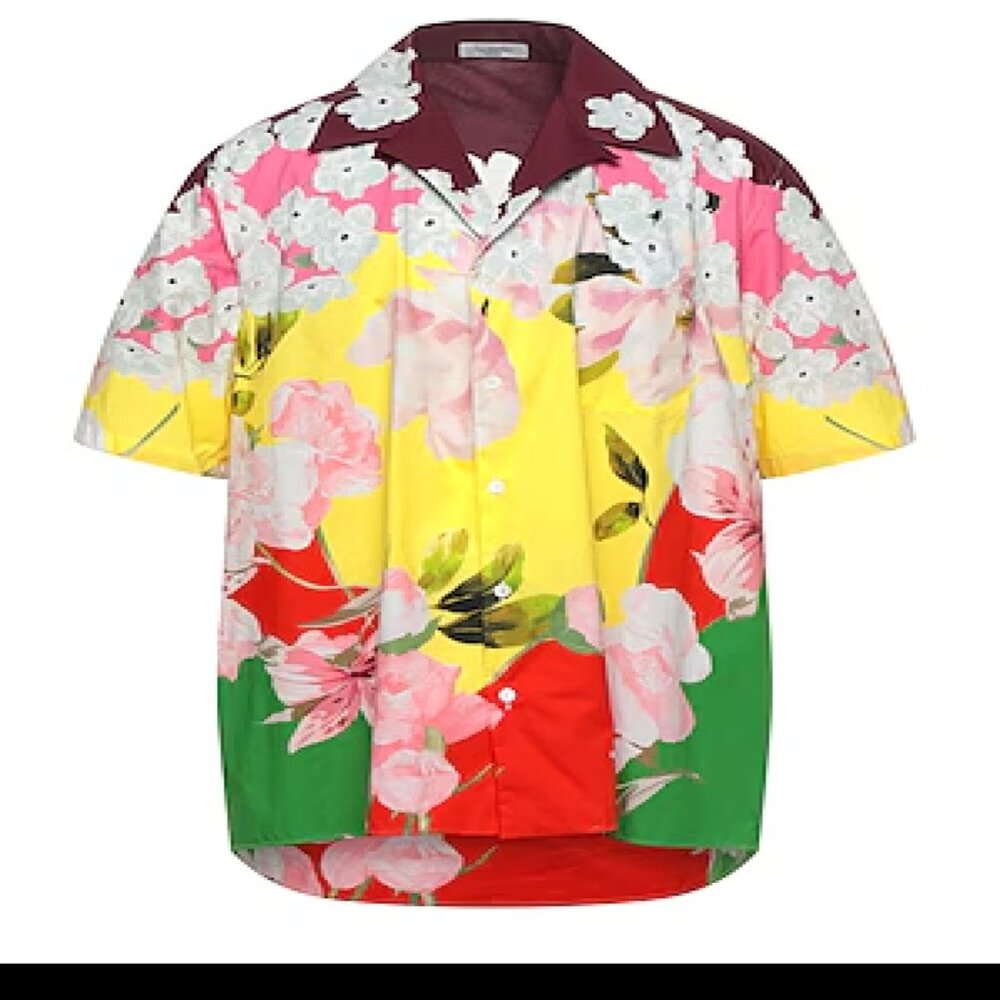 NWT Valentino Garavani rose-print shirt Size 54